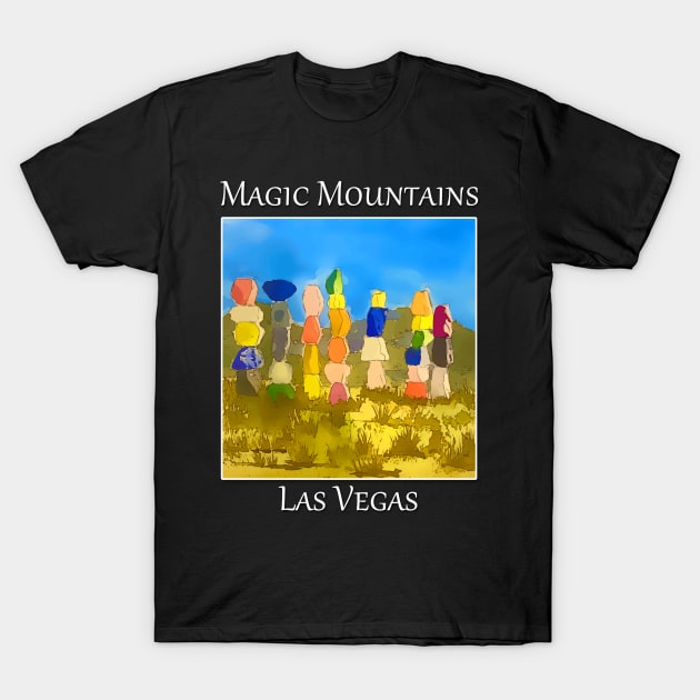 Seven Magic Mountains outside Las Vegas Nevada - WelshDesigns T-Shirt by WelshDesigns